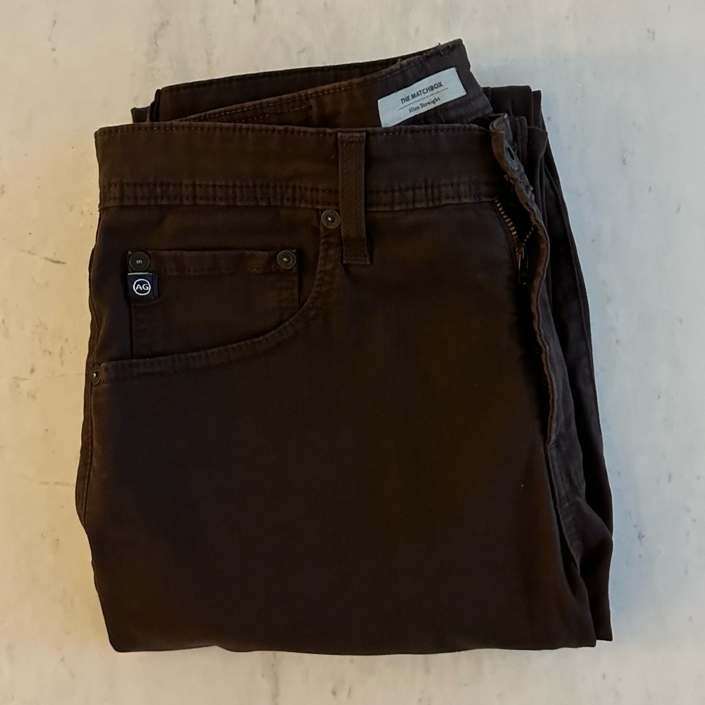 AG Jeans Men’s Matchbox Slim Straight Brown Pants